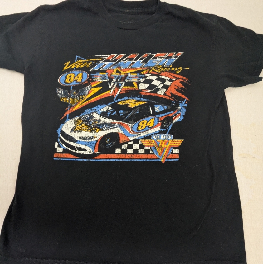 Van Halen 84 Race Car Short Sleeve Black Tee Eddie Van Halen Medium